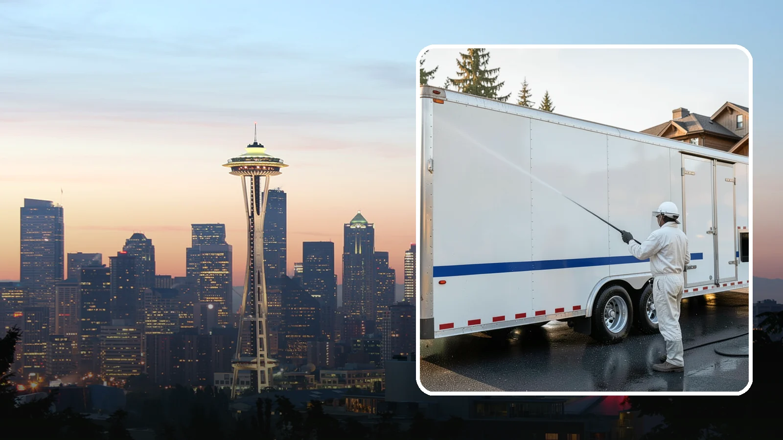 Trailer Washing in Seattle, King County, WA - We clean utility, cargo, and equipment trailers in Washington to remove mud, road grime, and rust-inducing buildup.