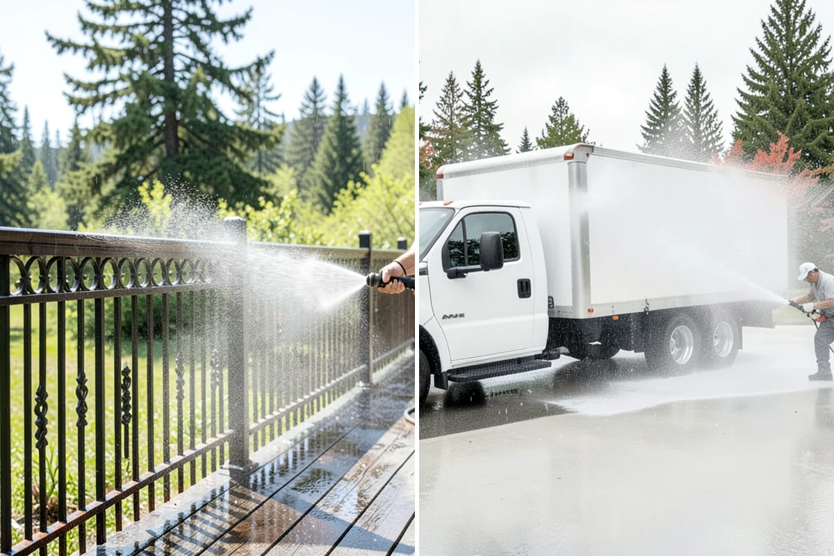Trailer Washing in Seattle, King County, WA - Rinse loose mud from the bed and frame