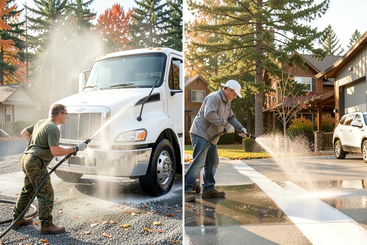 Trailer Washing in Sedro-Woolley, Skagit County, WA - Rinse loose mud from the bed and frame