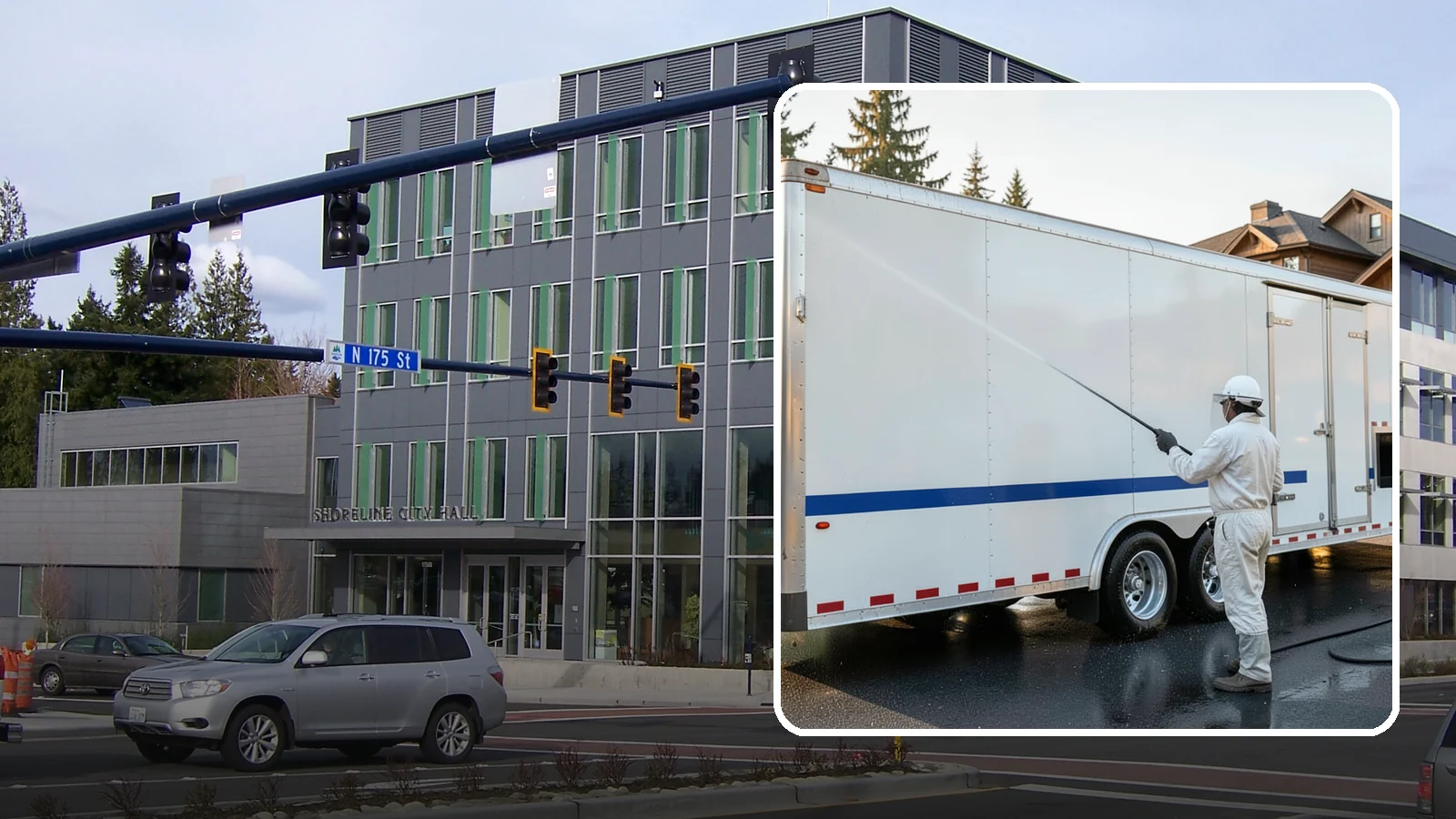 Trailer Washing in Shoreline, King County, WA - We clean utility, cargo, and equipment trailers in Washington to remove mud, road grime, and rust-inducing buildup.
