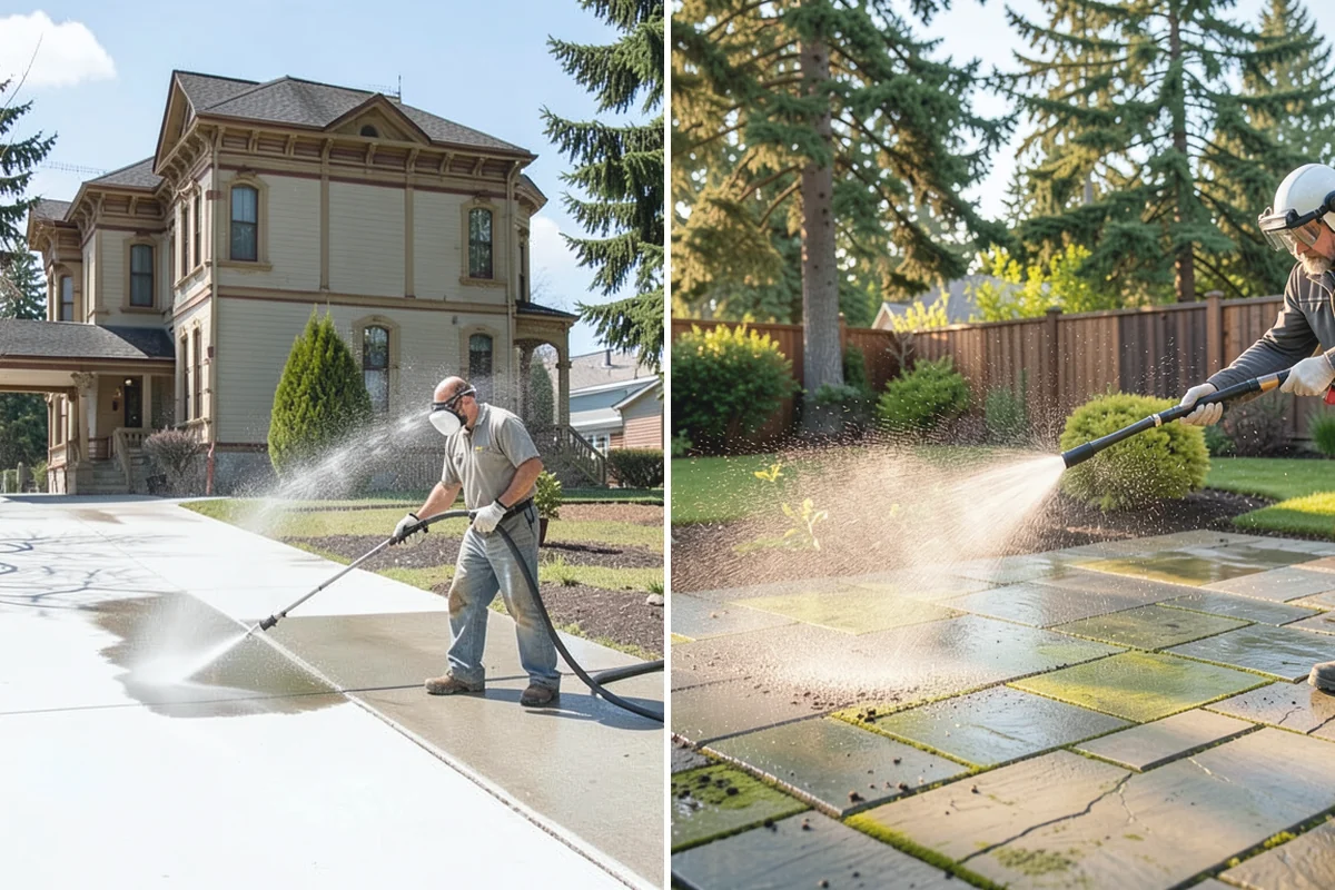 Trailer Washing in South Prairie, Pierce County, WA - Rinse loose mud from the bed and frame