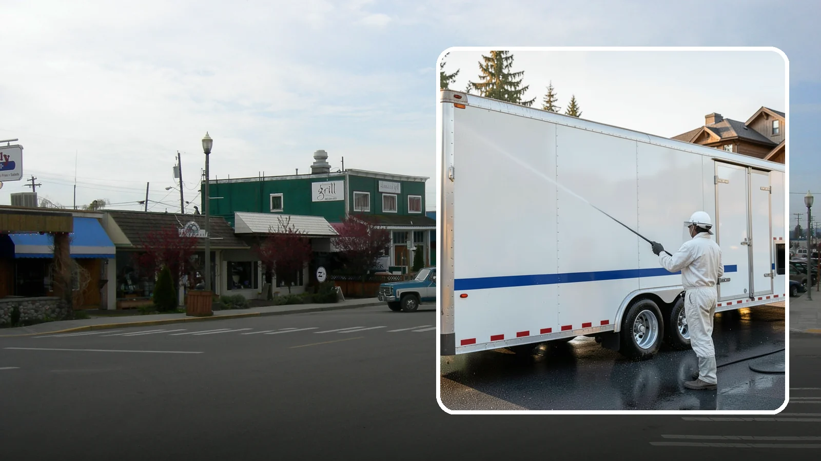 Trailer Washing in Stanwood, Snohomish County, WA - We clean utility, cargo, and equipment trailers in Washington to remove mud, road grime, and rust-inducing buildup.