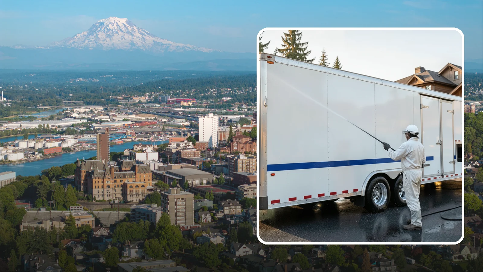 Trailer Washing in Tacoma, Pierce County, WA - We clean utility, cargo, and equipment trailers in Washington to remove mud, road grime, and rust-inducing buildup.