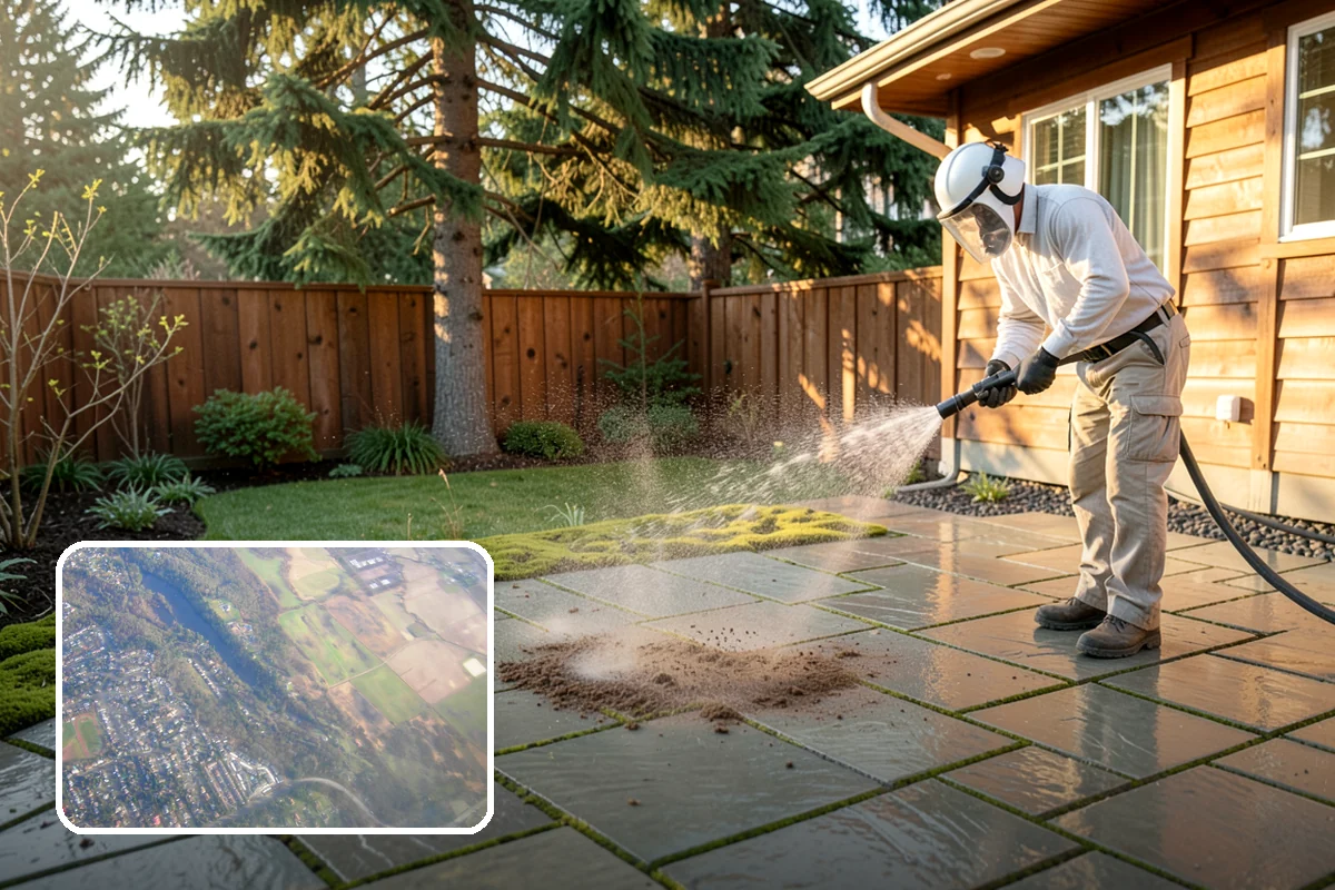 Trash Can Cleaning in Algona, King County, WA - Removes caked residue from the interior and exterior