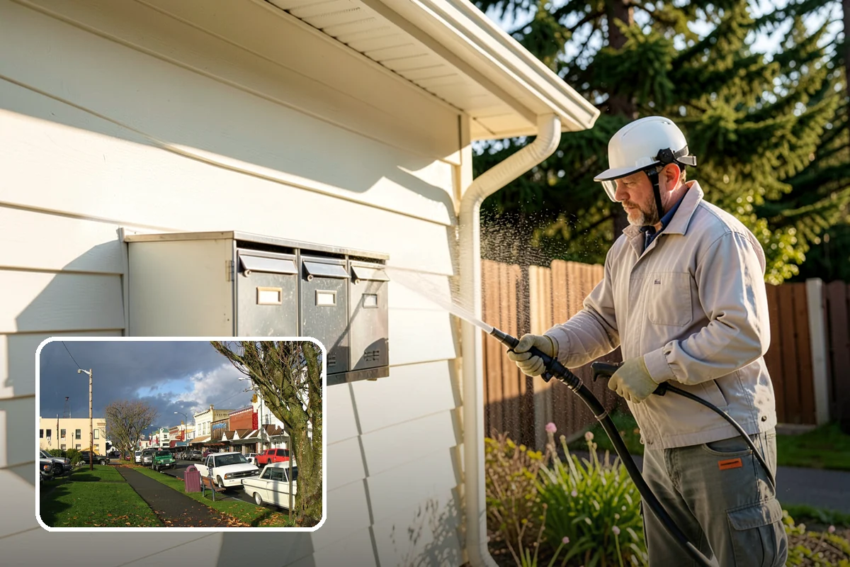 Trash Can Cleaning in Arlington, Snohomish County, WA - Removes caked residue from the interior and exterior