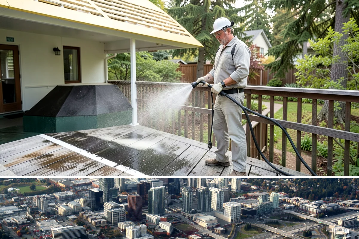 Trash Can Cleaning in Bellevue, King County, WA - Warmer months bring the strongest odors, making late spring and summer the best time for bin cleaning.