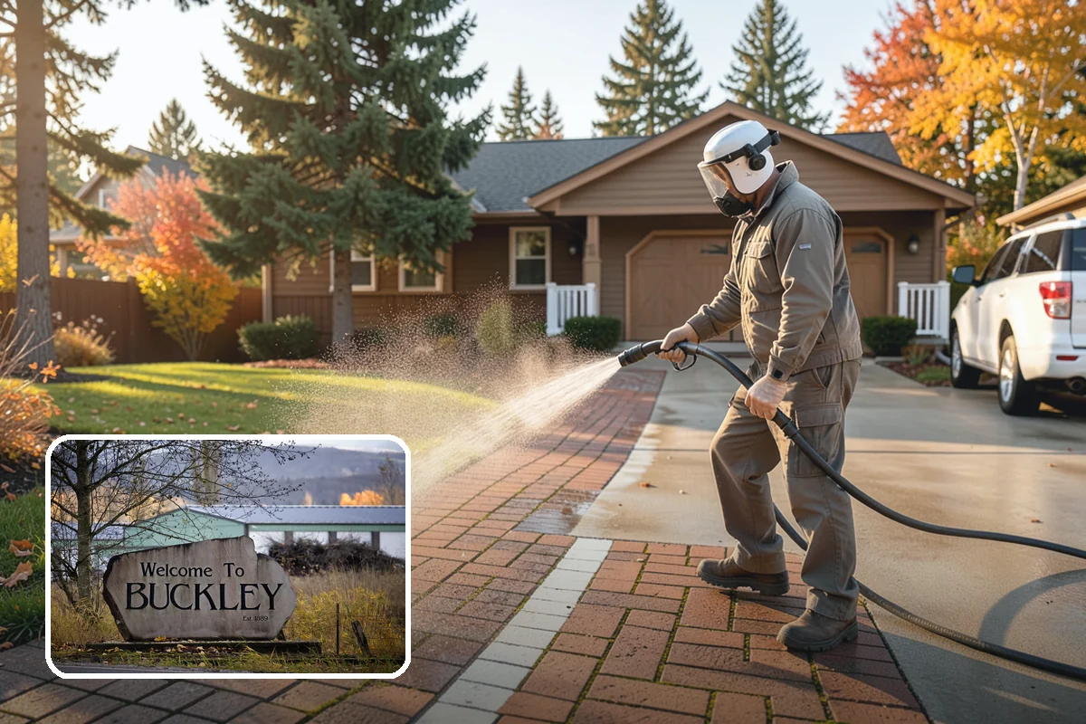 Trash Can Cleaning in Buckley, Pierce County, WA - Removes caked residue from the interior and exterior