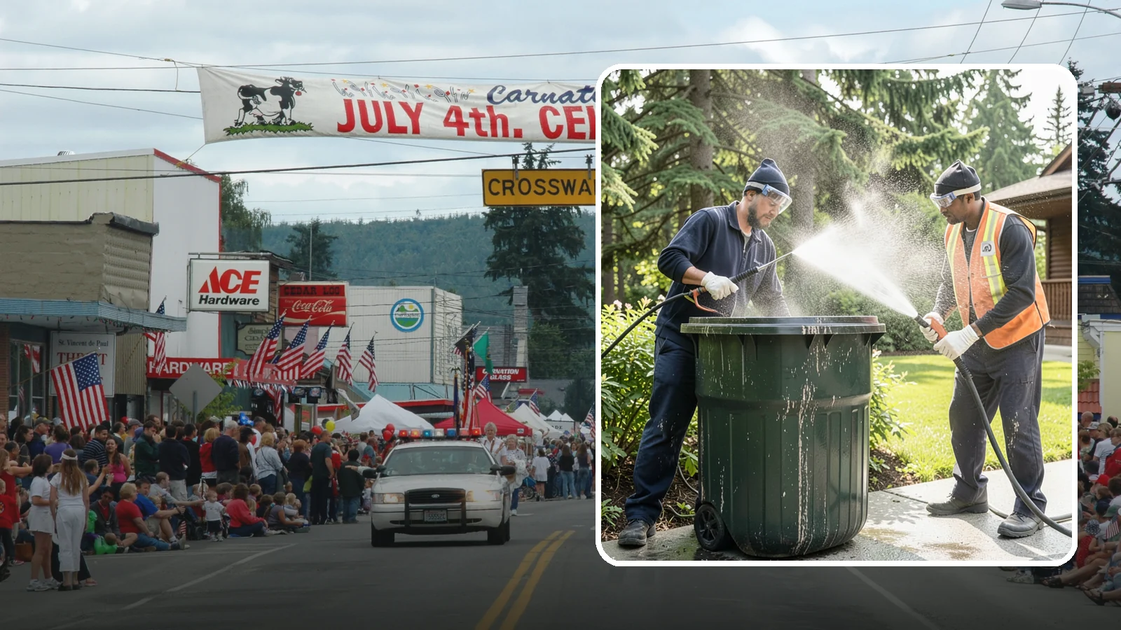 Trash Can Cleaning in Carnation, King County, WA - We clean and deodorize trash cans to remove the grime, residue, and odor that build inside and outside the bins.
