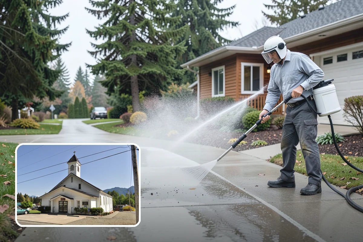 Trash Can Cleaning in Concrete, Skagit County, WA - Removes caked residue from the interior and exterior