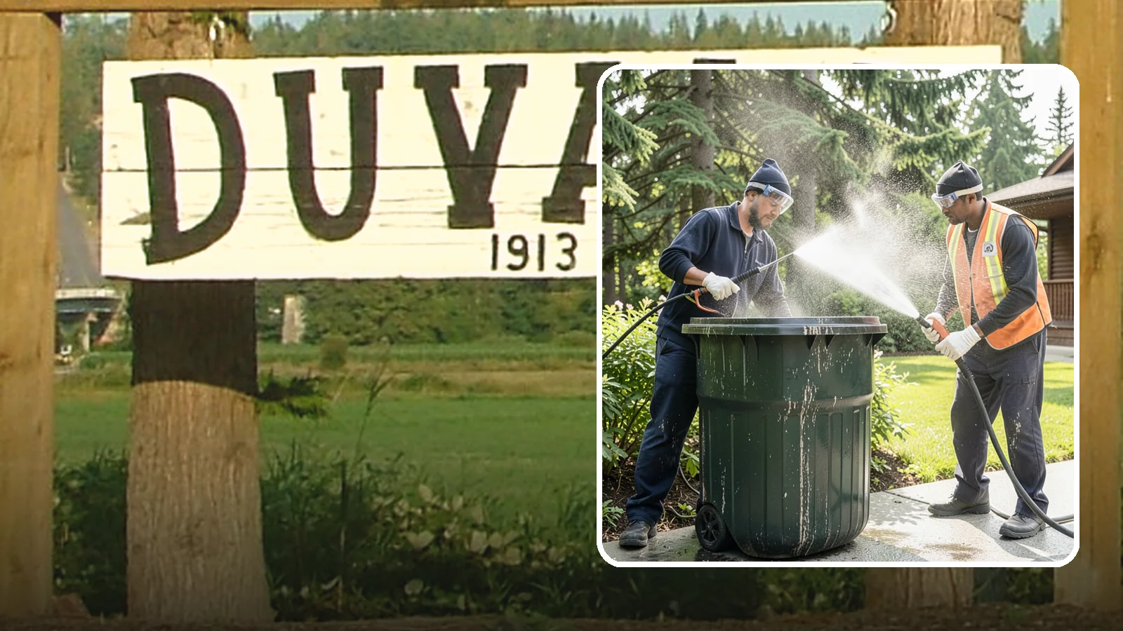 Trash Can Cleaning in Duvall, King County, WA - We clean and deodorize trash cans to remove the grime, residue, and odor that build inside and outside the bins.