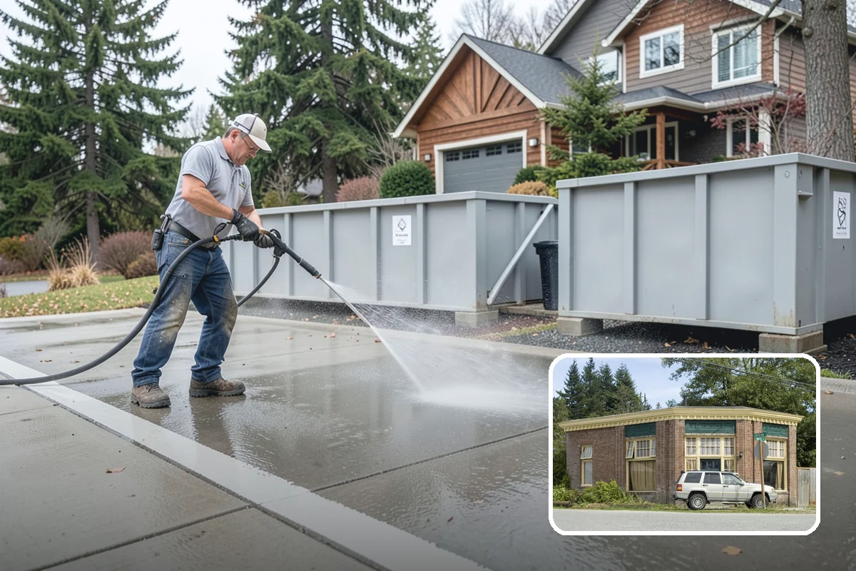 Trash Can Cleaning in Hamilton, Skagit County, WA - Removes caked residue from the interior and exterior
