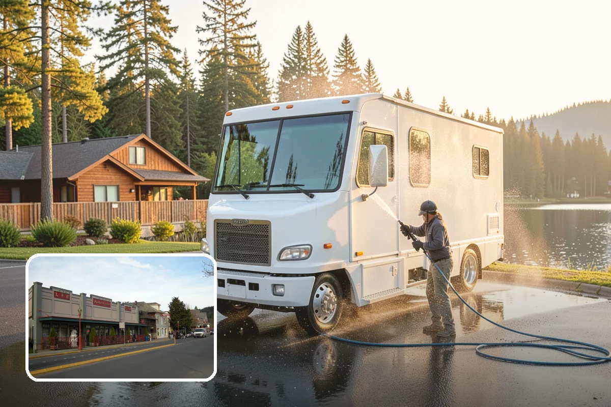 Trash Can Cleaning in Issaquah, King County, WA - Removes caked residue from the interior and exterior