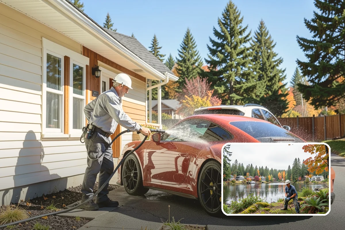 Trash Can Cleaning in La Conner, Skagit County, WA - Removes caked residue from the interior and exterior