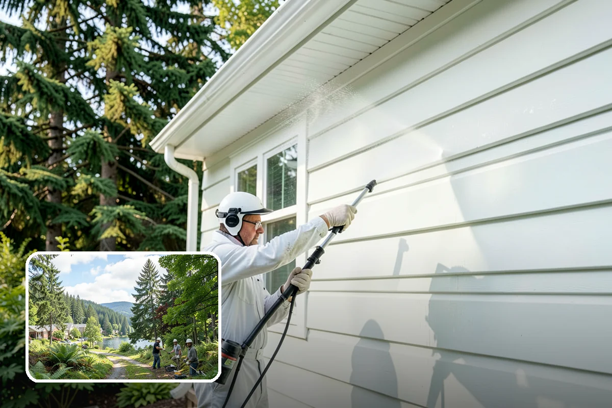 Trash Can Cleaning in Lake Forest Park, King County, WA - Removes caked residue from the interior and exterior