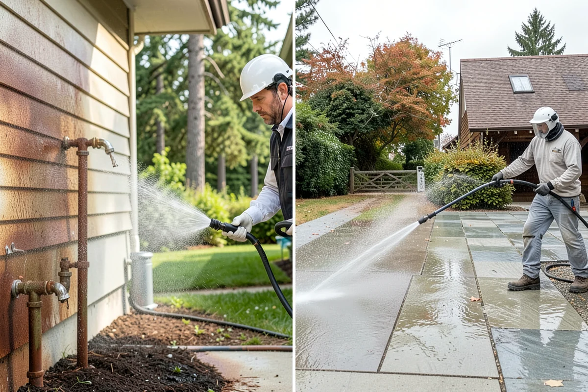 Trash Can Cleaning in Lake Forest Park, King County, WA - Empty and pre-rinse the interior and exterior
