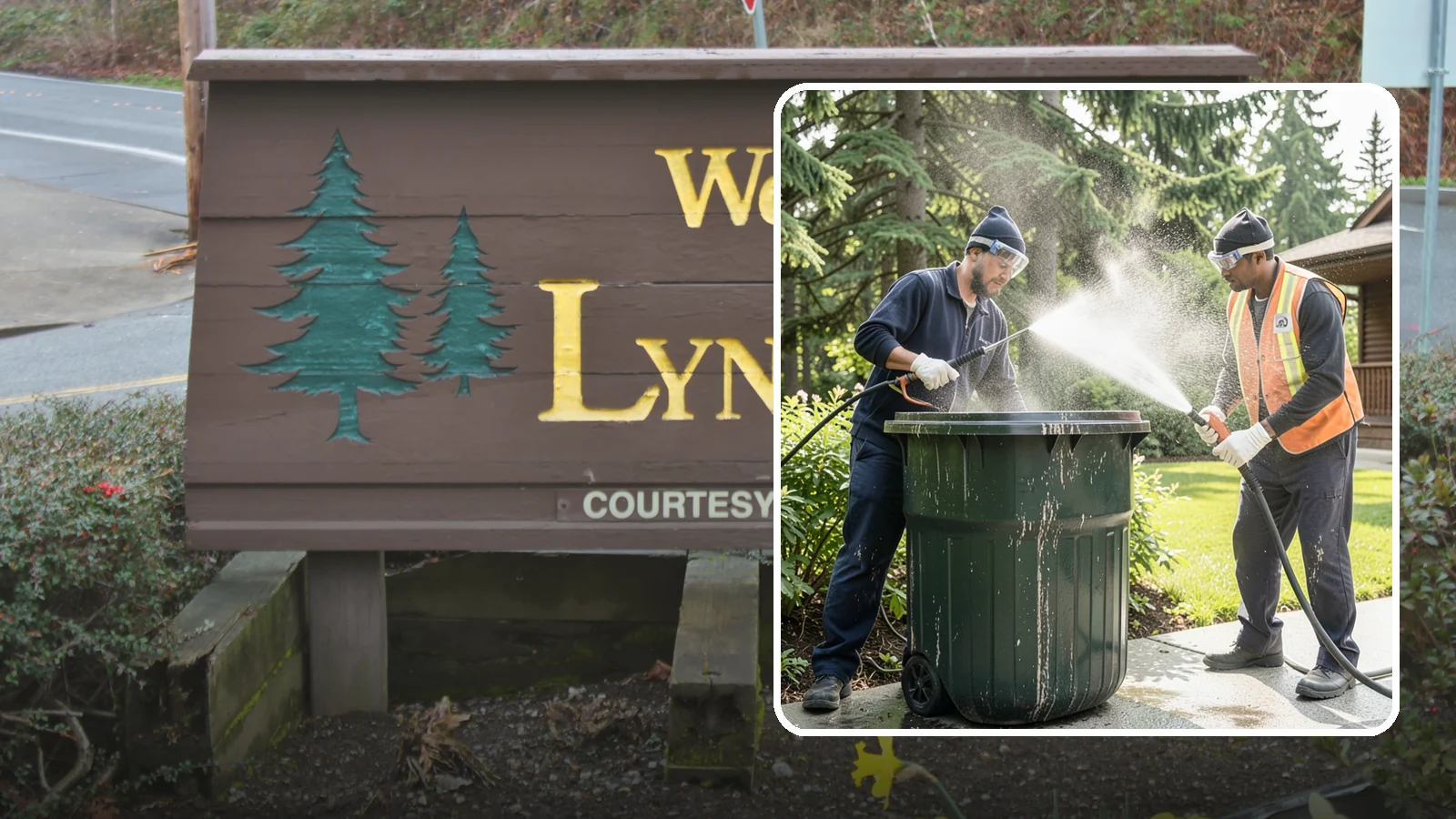 Trash Can Cleaning in Lynnwood, Snohomish County, WA - We clean and deodorize trash cans to remove the grime, residue, and odor that build inside and outside the bins.