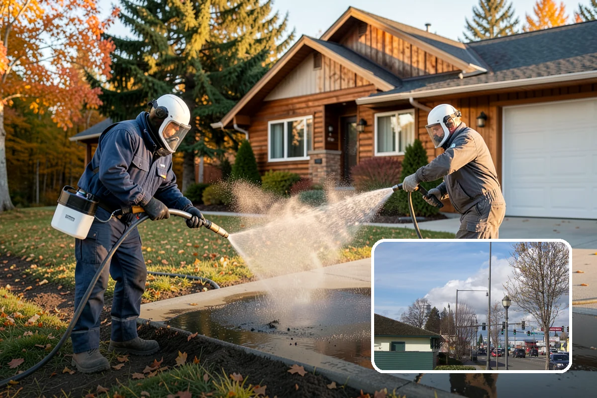 Trash Can Cleaning in Marysville, Snohomish County, WA - Removes caked residue from the interior and exterior