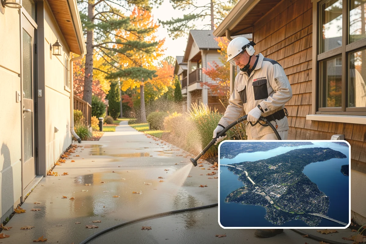 Trash Can Cleaning in Mercer Island, King County, WA - Removes caked residue from the interior and exterior
