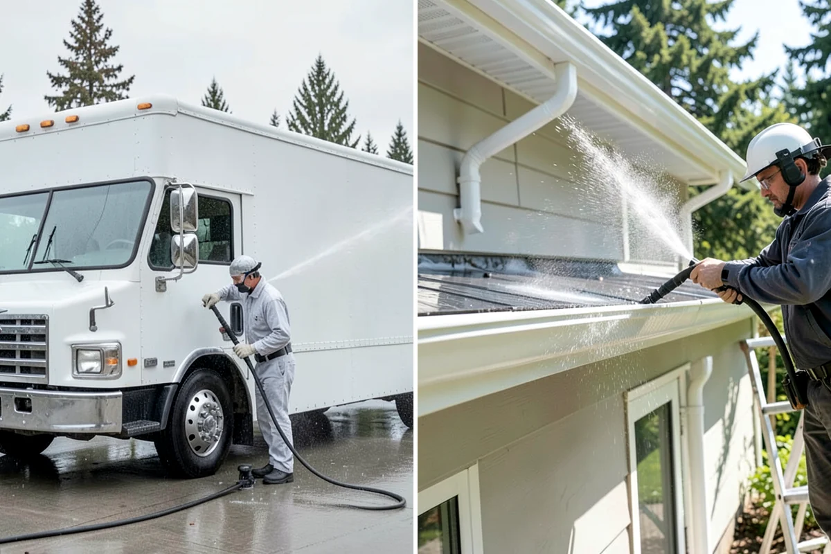 Trash Can Cleaning in Puyallup, Pierce County, WA - Empty and pre-rinse the interior and exterior