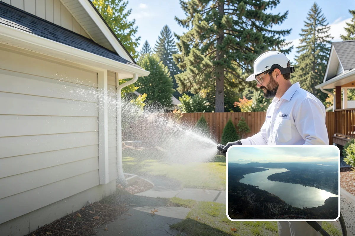 Trash Can Cleaning in Sammamish, King County, WA - Removes caked residue from the interior and exterior
