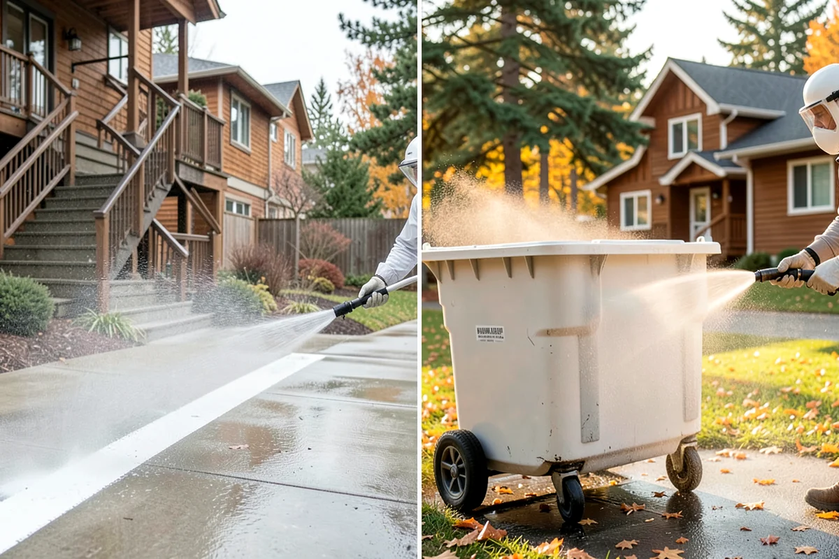 Trash Can Cleaning in Seattle, King County, WA - Empty and pre-rinse the interior and exterior