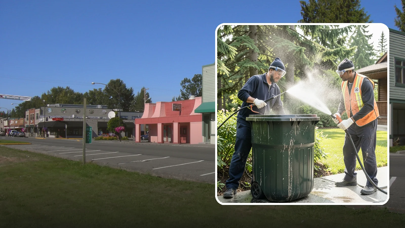 Trash Can Cleaning in Snoqualmie, King County, WA - We clean and deodorize trash cans to remove the grime, residue, and odor that build inside and outside the bins.