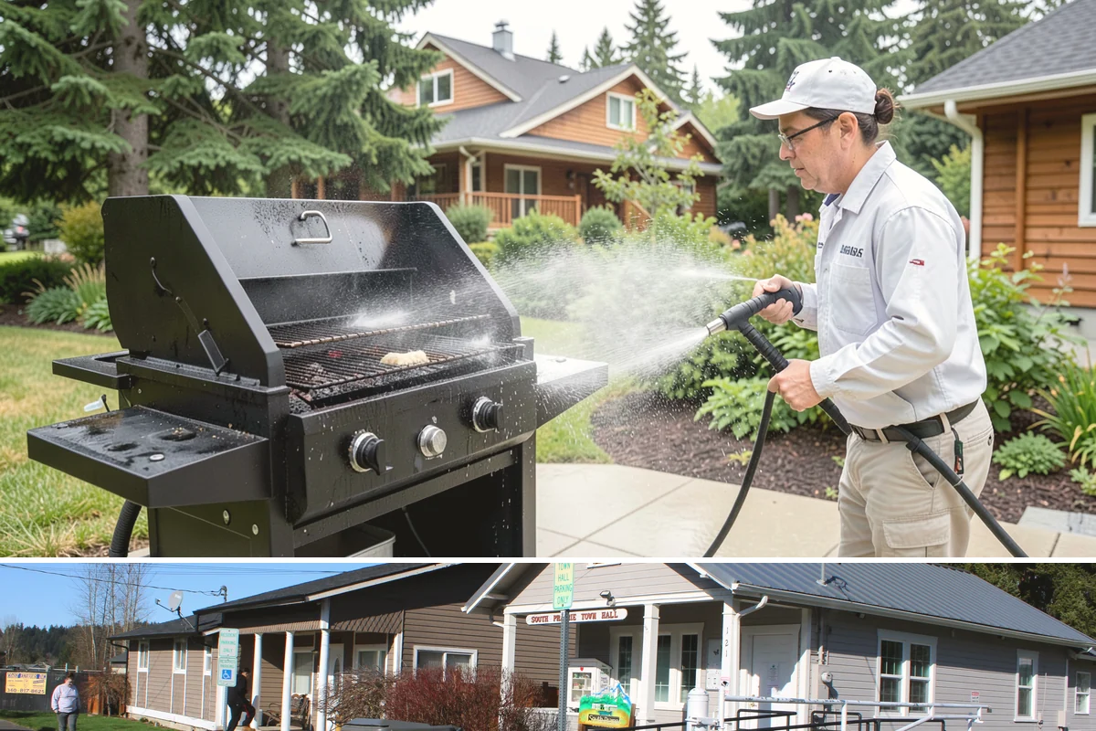 Trash Can Cleaning in South Prairie, Pierce County, WA - Warmer months bring the strongest odors, making late spring and summer the best time for bin cleaning.