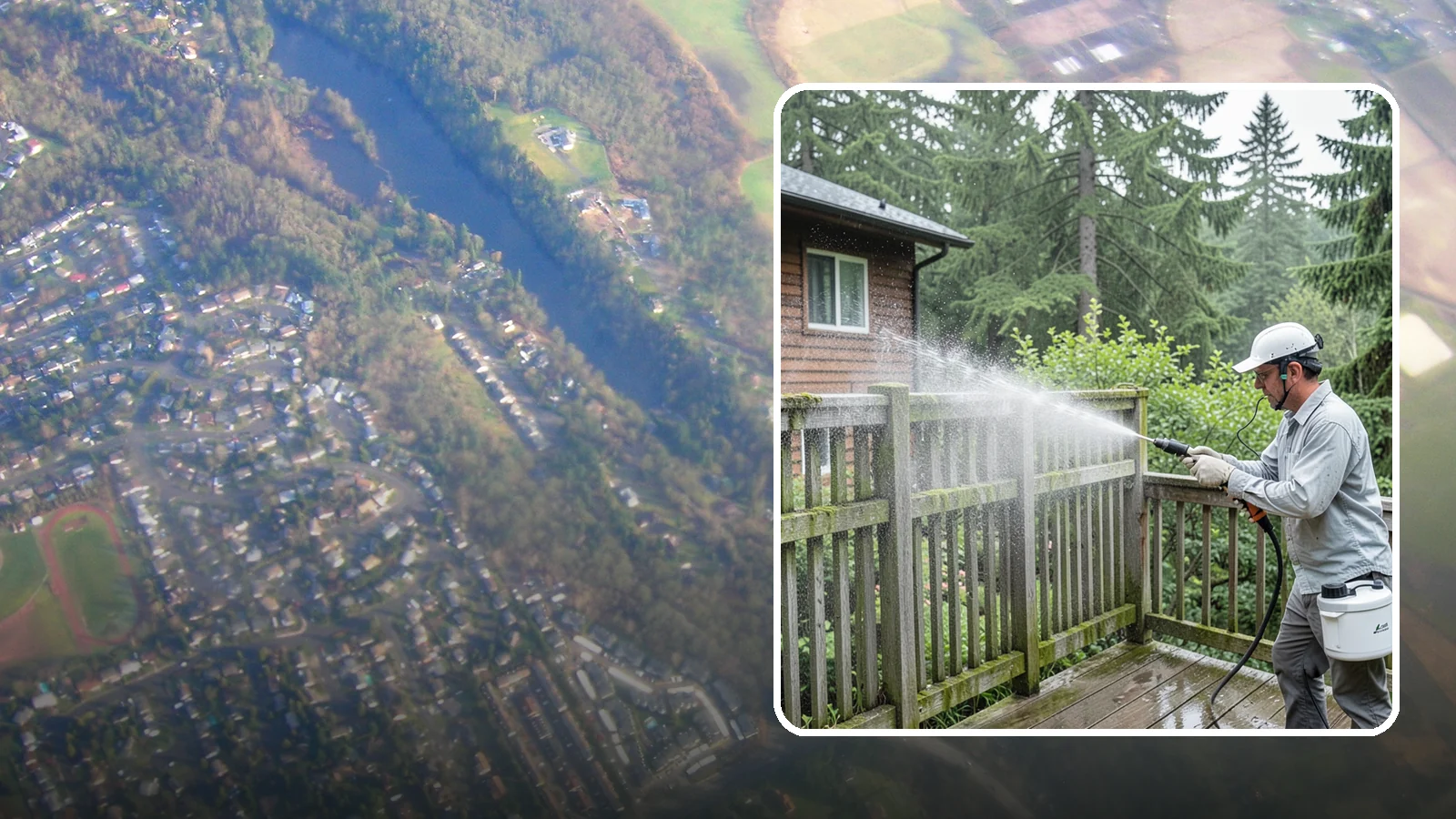 Trellis Cleaning in Algona, King County, WA - We clean garden trellises to clear algae, cobwebs, and grime from the tight lattice grid that plants climb.