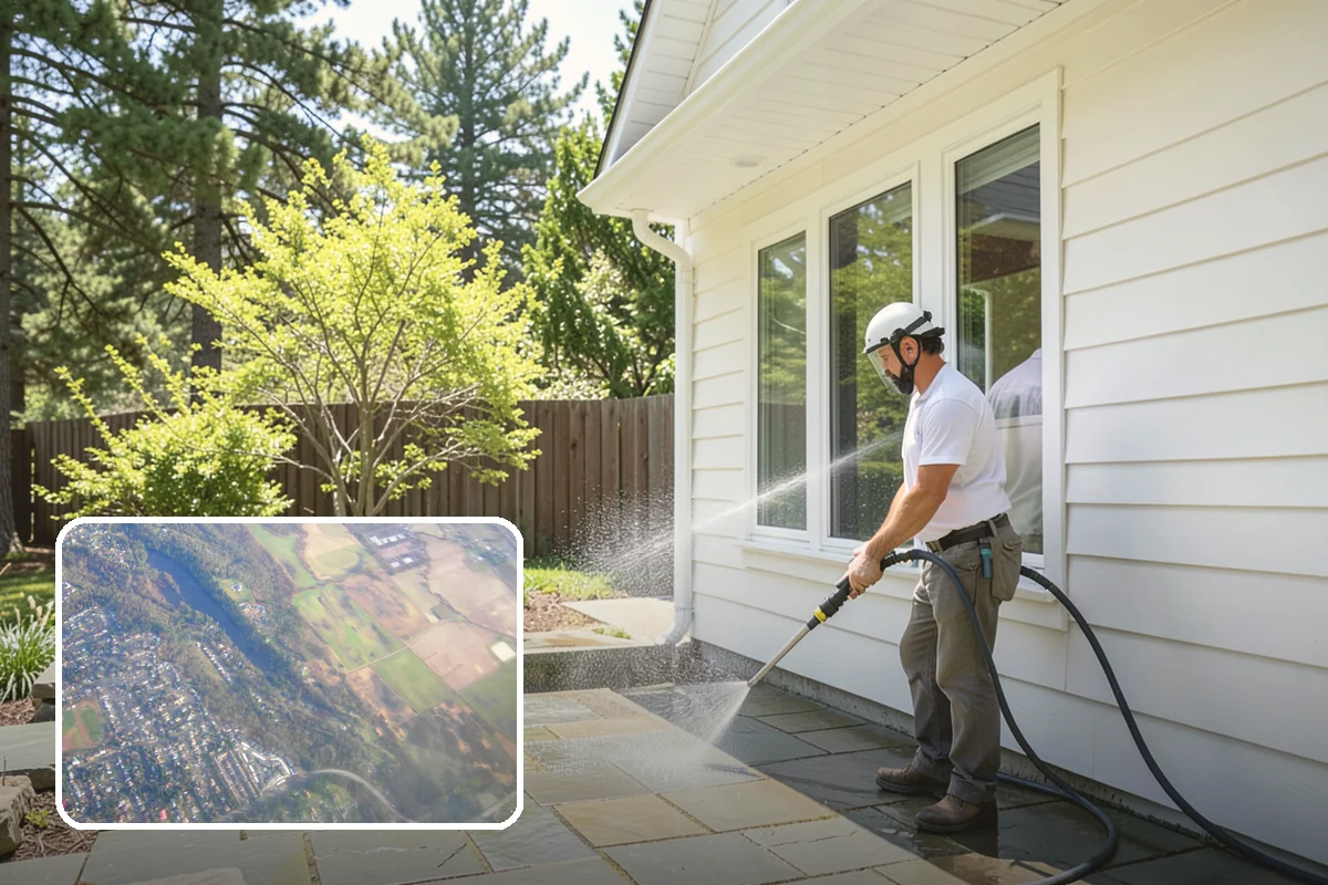 Trellis Cleaning in Algona, King County, WA - Clears algae and cobwebs from tight lattice crossings