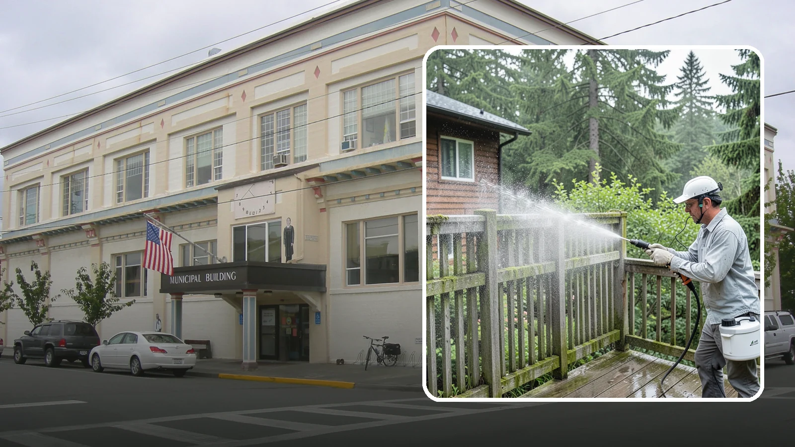 Trellis Cleaning in Anacortes, Skagit County, WA - We clean garden trellises to clear algae, cobwebs, and grime from the tight lattice grid that plants climb.
