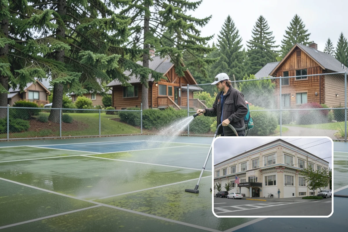 Trellis Cleaning in Anacortes, Skagit County, WA - Clears algae and cobwebs from tight lattice crossings