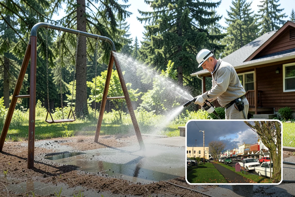 Trellis Cleaning in Arlington, Snohomish County, WA - Clears algae and cobwebs from tight lattice crossings