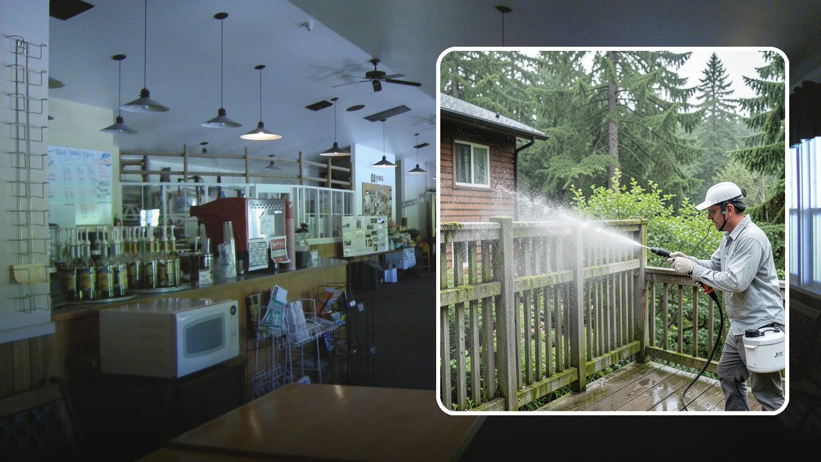 Trellis Cleaning in Black Diamond, King County, WA - We clean garden trellises to clear algae, cobwebs, and grime from the tight lattice grid that plants climb.