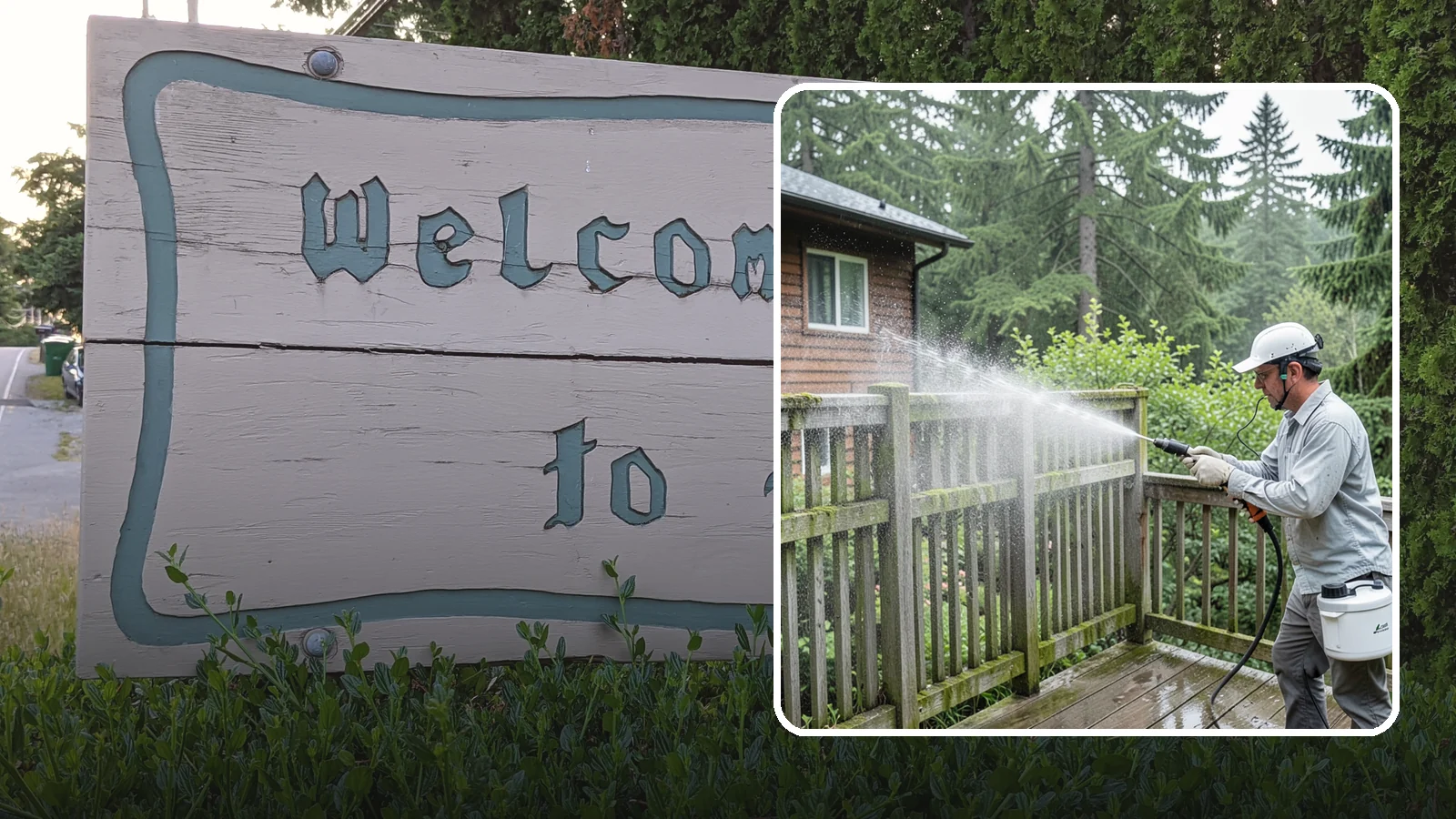 Trellis Cleaning in Brier, Snohomish County, WA - We clean garden trellises to clear algae, cobwebs, and grime from the tight lattice grid that plants climb.