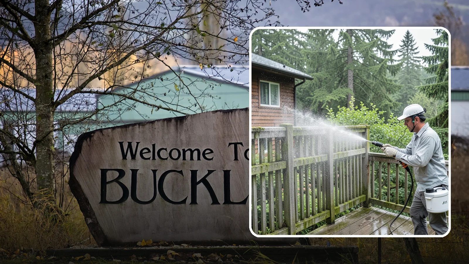 Trellis Cleaning in Buckley, Pierce County, WA - We clean garden trellises to clear algae, cobwebs, and grime from the tight lattice grid that plants climb.