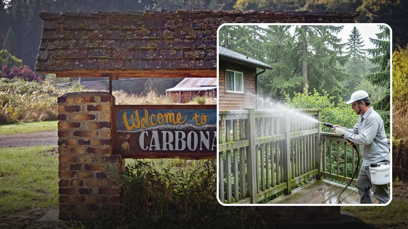 Trellis Cleaning in Carbonado, Pierce County, WA - We clean garden trellises to clear algae, cobwebs, and grime from the tight lattice grid that plants climb.