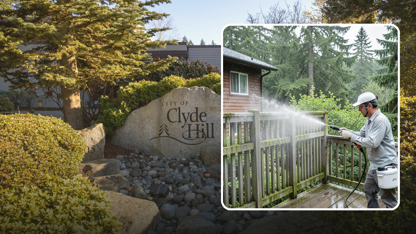 Trellis Cleaning in Clyde Hill, King County, WA - We clean garden trellises to clear algae, cobwebs, and grime from the tight lattice grid that plants climb.
