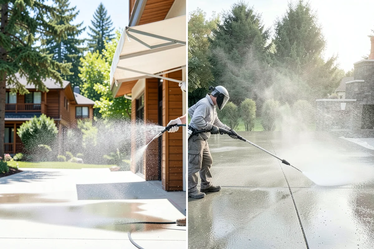 Trellis Cleaning in Concrete, Skagit County, WA - Inspect the trellis grid and note fragile sections