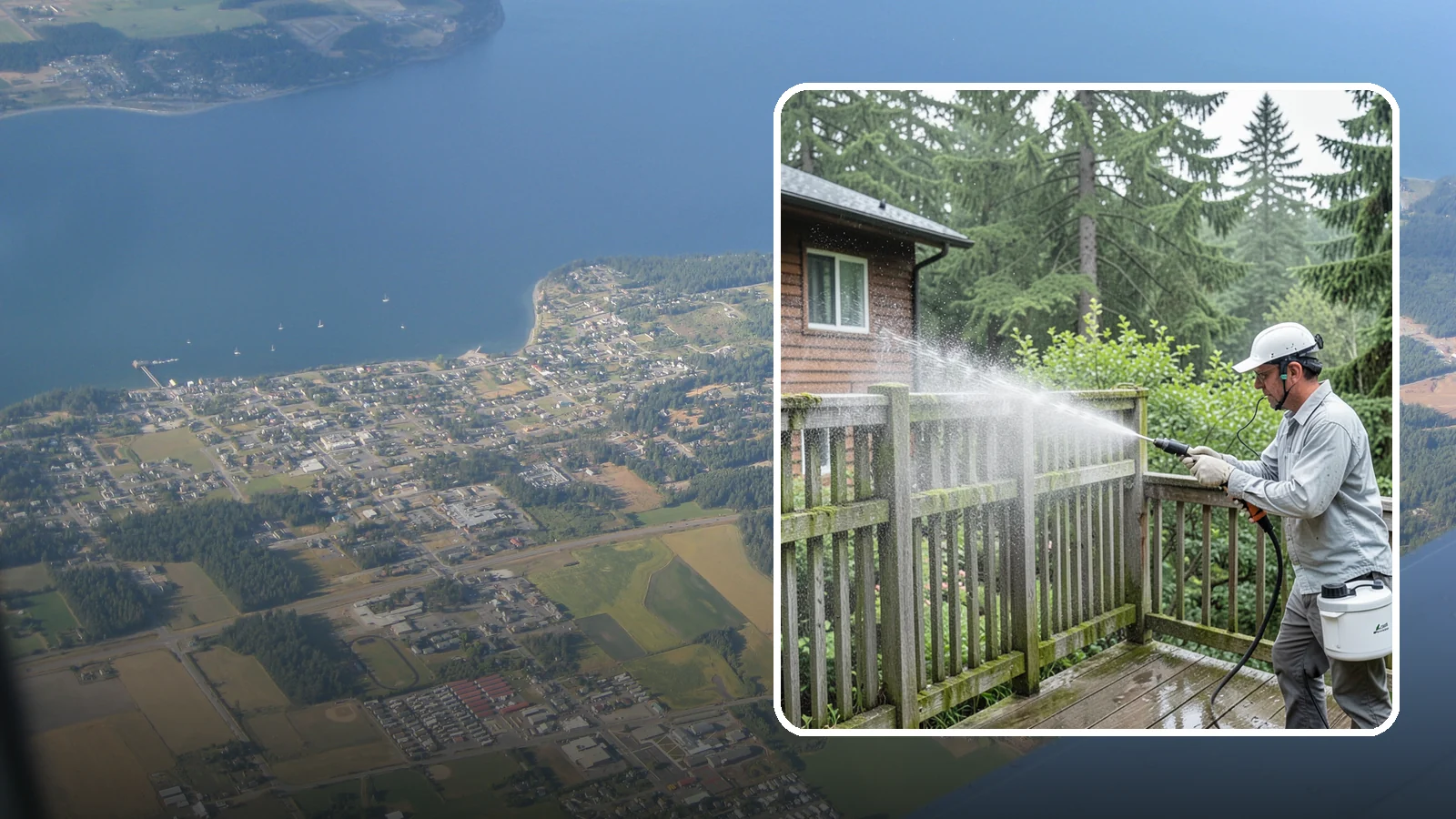 Trellis Cleaning in Coupeville, Island County, WA - We clean garden trellises to clear algae, cobwebs, and grime from the tight lattice grid that plants climb.