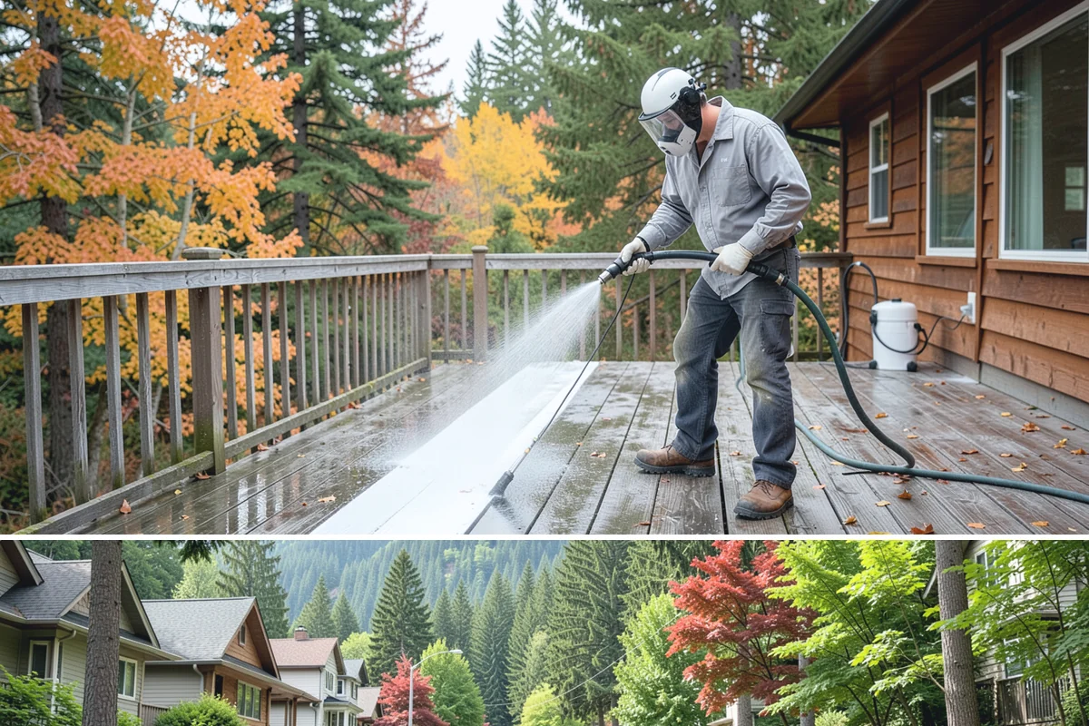 Trellis Cleaning in Darrington, Snohomish County, WA - Wash trellises in early spring before climbers fill in, when the grid is open and easy to reach.