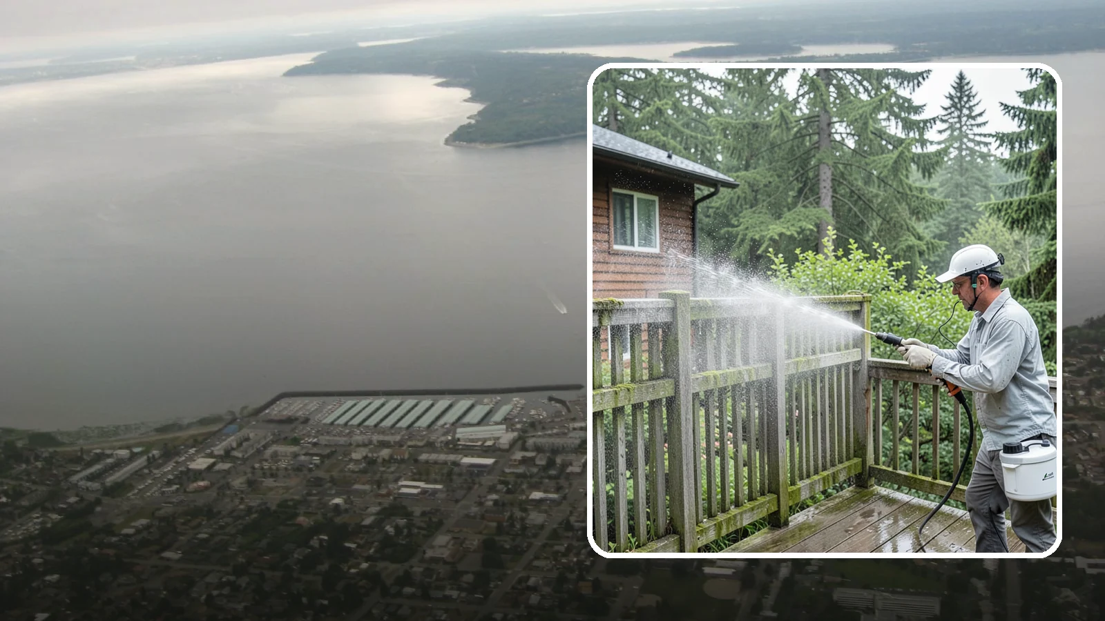 Trellis Cleaning in Des Moines, King County, WA - We clean garden trellises to clear algae, cobwebs, and grime from the tight lattice grid that plants climb.