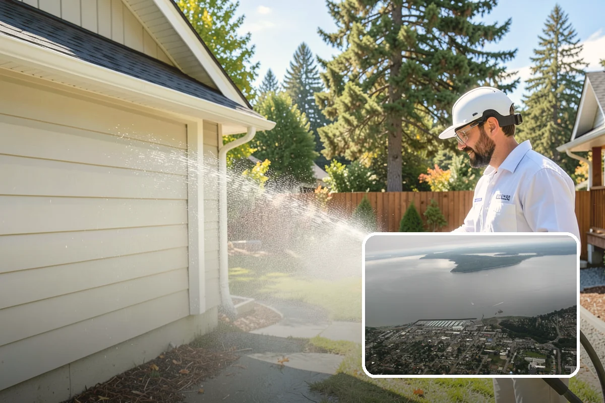 Trellis Cleaning in Des Moines, King County, WA - Clears algae and cobwebs from tight lattice crossings