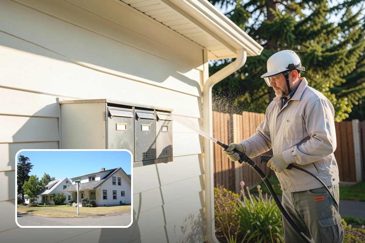 Trellis Cleaning in DuPont, Pierce County, WA - Clears algae and cobwebs from tight lattice crossings