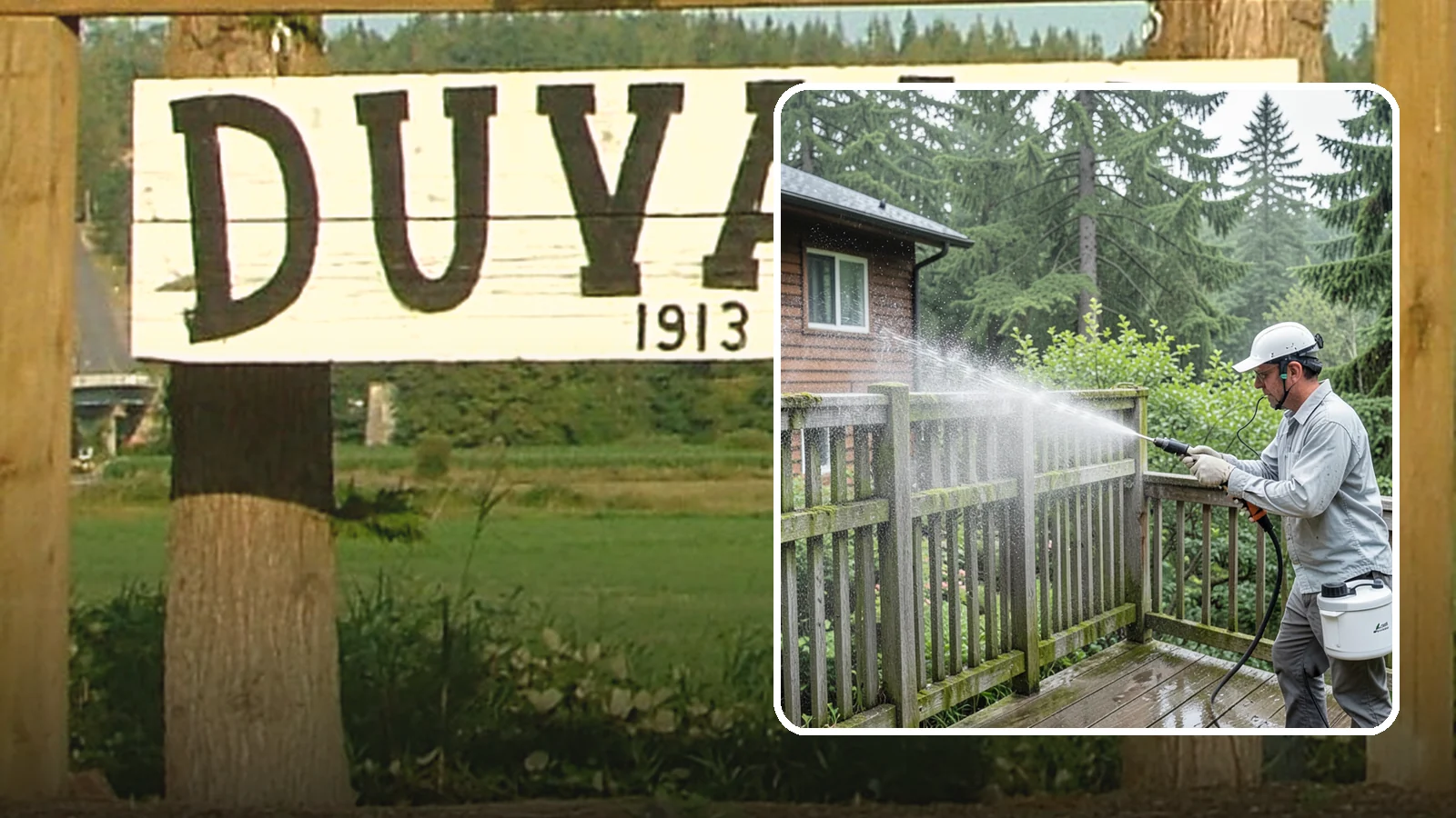 Trellis Cleaning in Duvall, King County, WA - We clean garden trellises to clear algae, cobwebs, and grime from the tight lattice grid that plants climb.