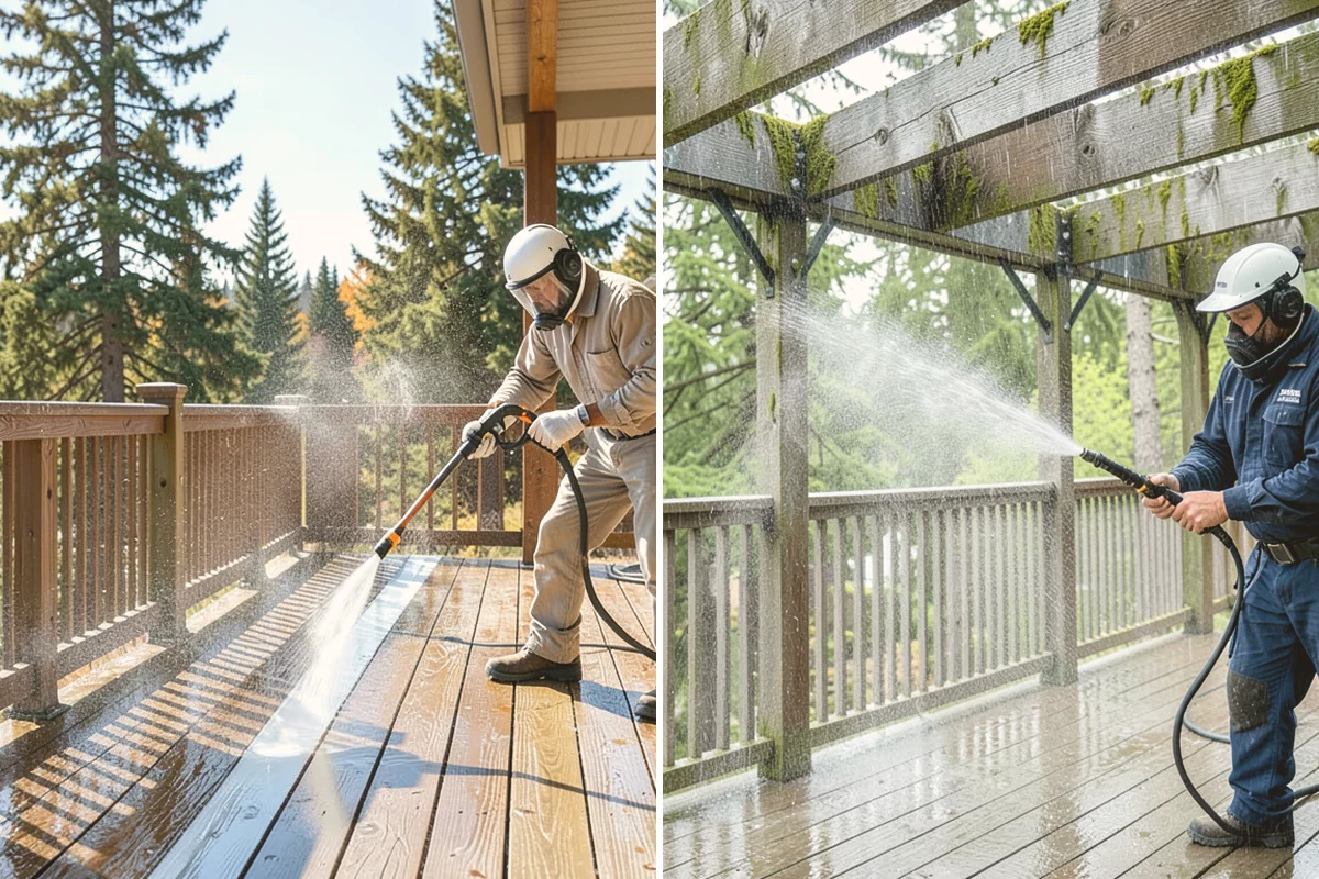 Trellis Cleaning in Eatonville, Pierce County, WA - Inspect the trellis grid and note fragile sections