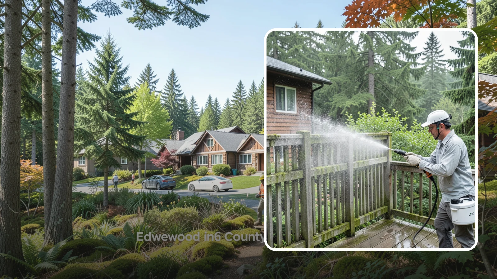 Trellis Cleaning in Edgewood, Pierce County, WA - We clean garden trellises to clear algae, cobwebs, and grime from the tight lattice grid that plants climb.