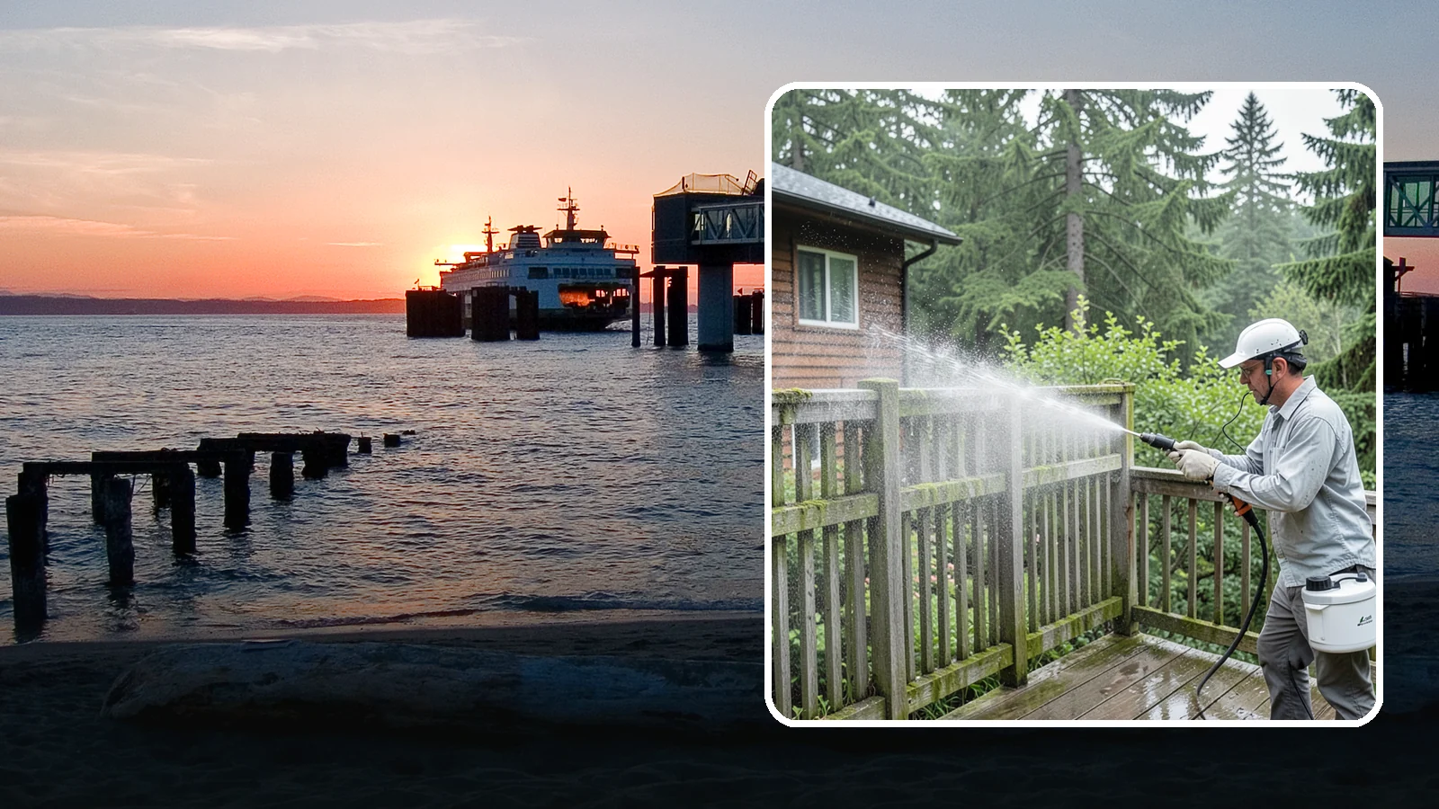 Trellis Cleaning in Edmonds, Snohomish County, WA - We clean garden trellises to clear algae, cobwebs, and grime from the tight lattice grid that plants climb.