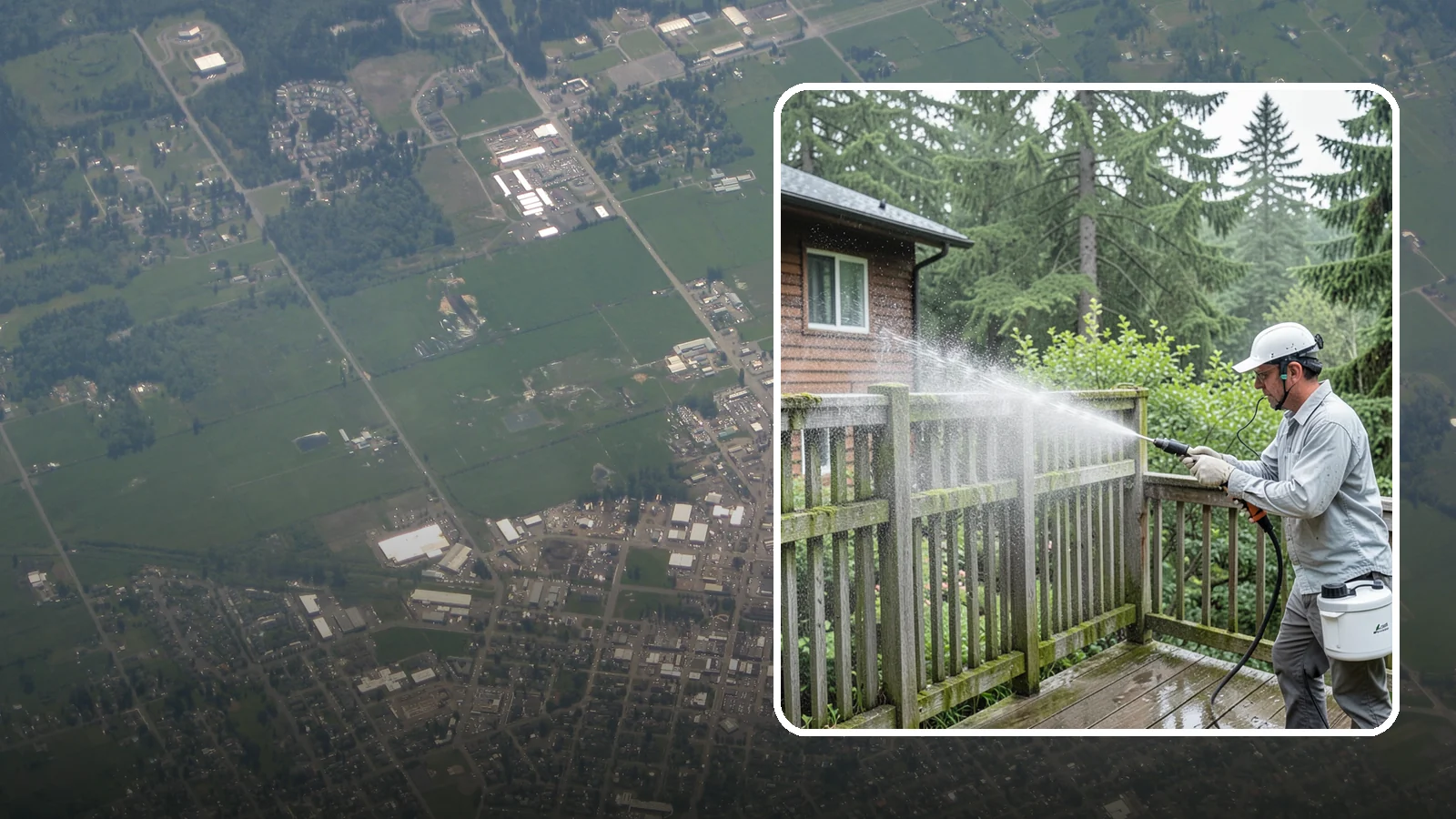 Trellis Cleaning in Enumclaw, King County, WA - We clean garden trellises to clear algae, cobwebs, and grime from the tight lattice grid that plants climb.