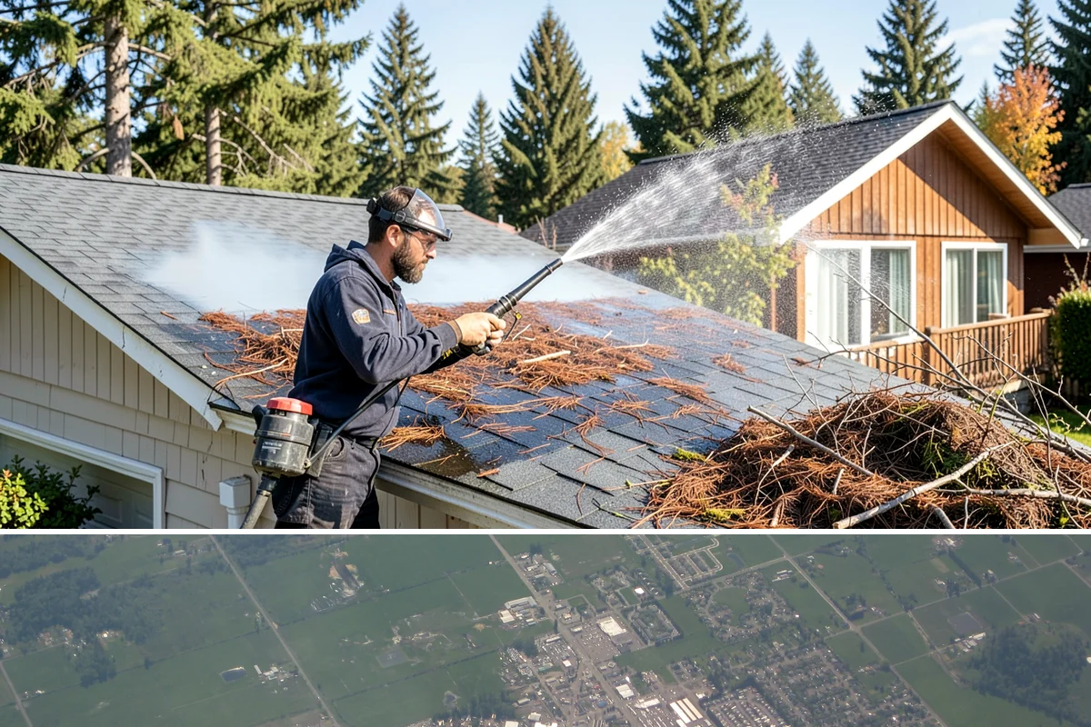 Trellis Cleaning in Enumclaw, King County, WA - Wash trellises in early spring before climbers fill in, when the grid is open and easy to reach.
