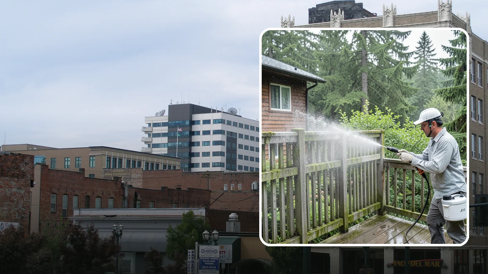 Trellis Cleaning in Everett, Snohomish County, WA - We clean garden trellises to clear algae, cobwebs, and grime from the tight lattice grid that plants climb.